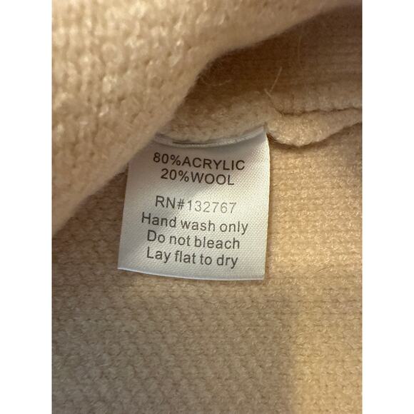 Carole Christian Color-Block Black & Ivory Cardigan Modern Wool Blend Outerwear - Picture 5 of 8